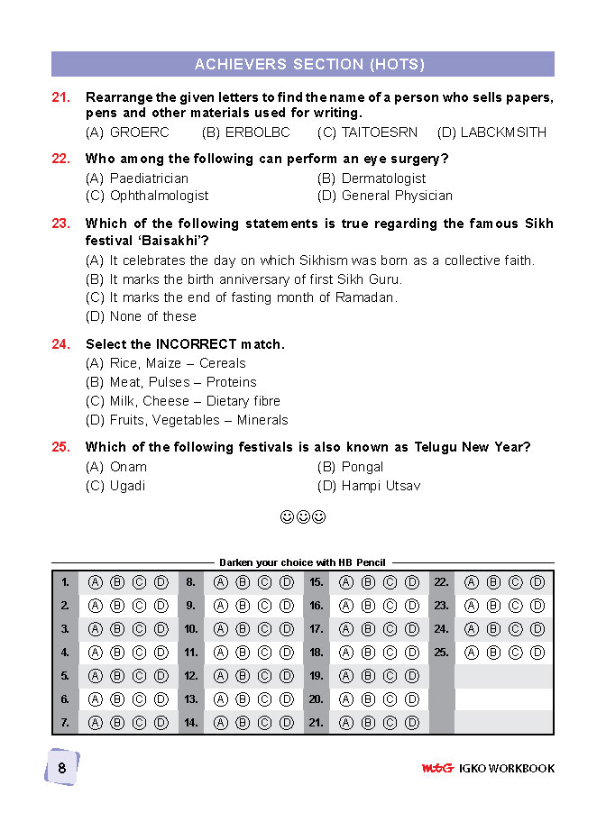 International General Knowledge Olympiad Work Book -Class 3 – Schools